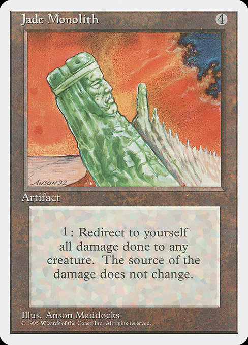 Magic the Gathering Card - Jade Monolith - MTG Circle