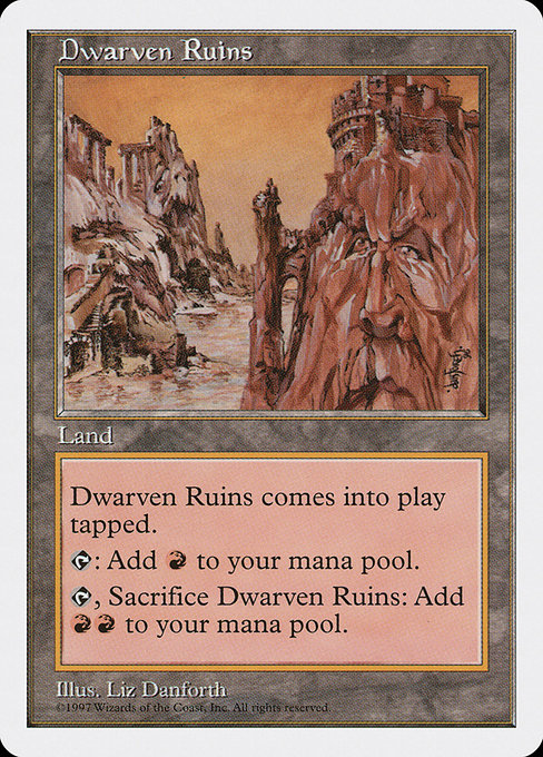 Magic the Gathering Card - Dwarven Ruins - MTG Circle