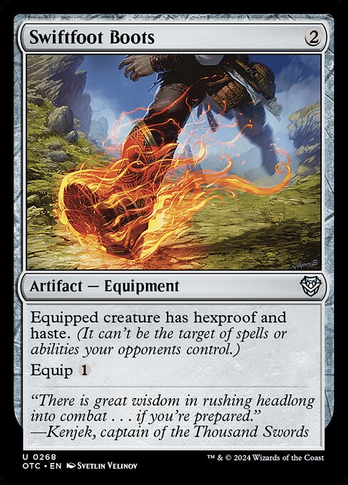 Magic the Gathering Card - Swiftfoot Boots - MTG Circle