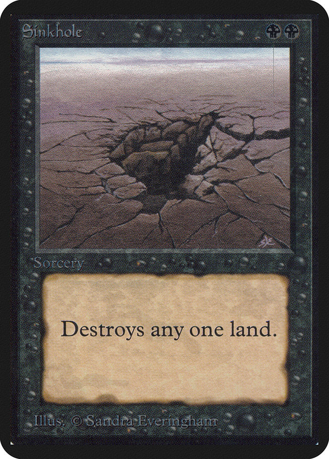 Magic the Gathering Card - Sinkhole - MTG Circle