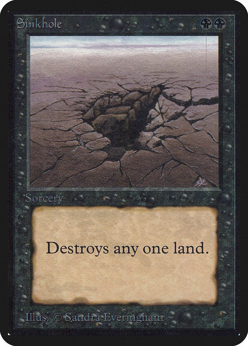 Magic the Gathering Card - Sinkhole - MTG Circle