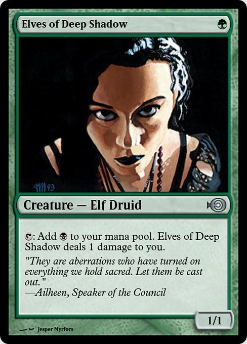 Magic the Gathering Card - Elves of Deep Shadow - MTG Circle