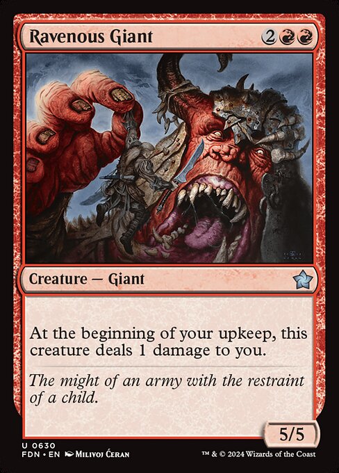 Magic the Gathering Card - Ravenous Giant - MTG Circle