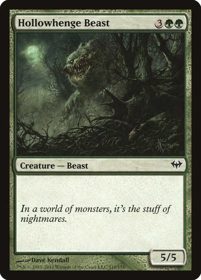 Magic the Gathering Card - Hollowhenge Beast - MTG Circle