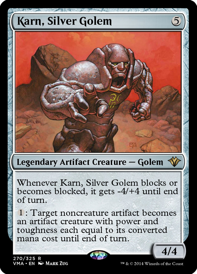 Magic the Gathering Card - Karn, Silver Golem - MTG Circle