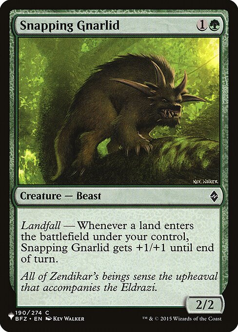 Magic the Gathering Card - Snapping Gnarlid - MTG Circle