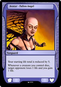 Magic the Gathering Card - Fallen Angel Avatar - MTG Circle