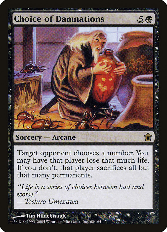 Magic the Gathering Card - Choice of Damnations - MTG Circle