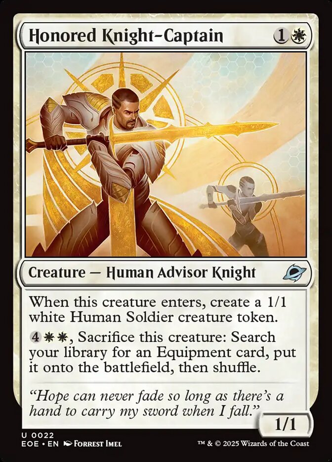 Magic the Gathering Card - Honored Knight-Captain - MTG Circle