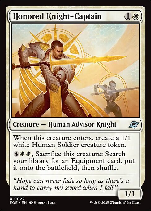 Magic the Gathering Card - Honored Knight-Captain - MTG Circle