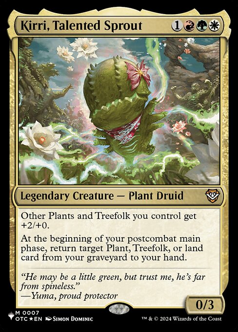 Magic the Gathering Card - Kirri, Talented Sprout - MTG Circle