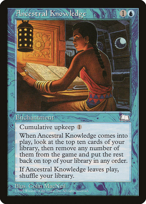 Magic the Gathering Card - Ancestral Knowledge - MTG Circle