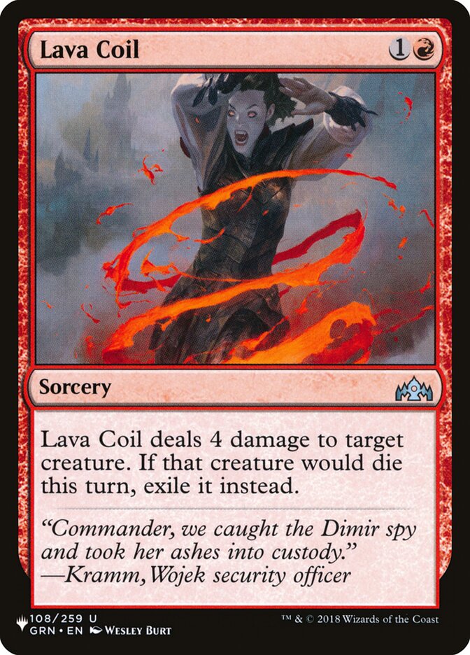 Magic the Gathering Card - Lava Coil - MTG Circle