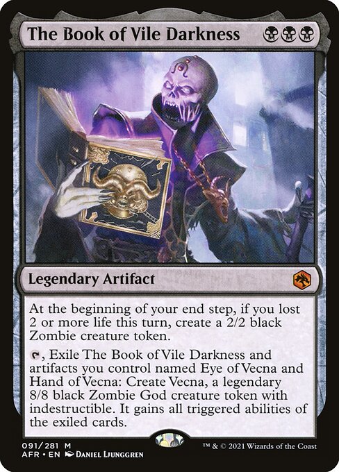 Magic the Gathering Card - The Book of Vile Darkness - MTG Circle