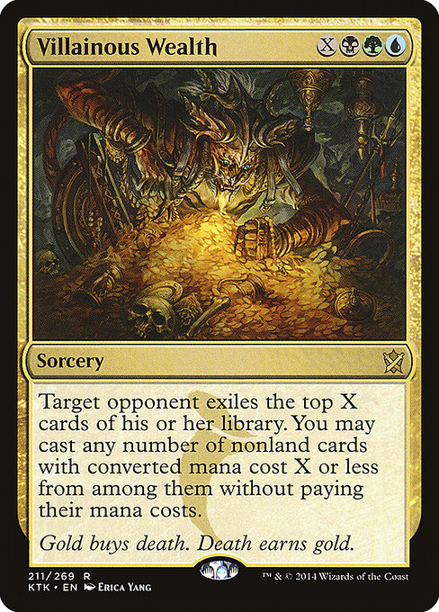 Magic the Gathering Card - Villainous Wealth - MTG Circle