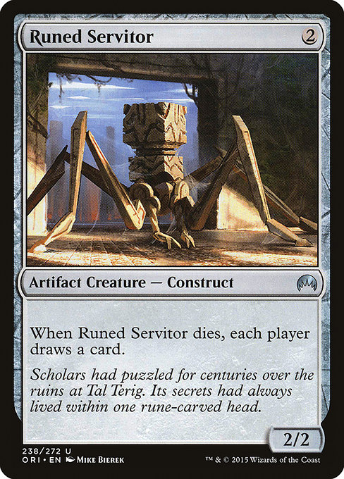 Magic the Gathering Card - Runed Servitor - MTG Circle