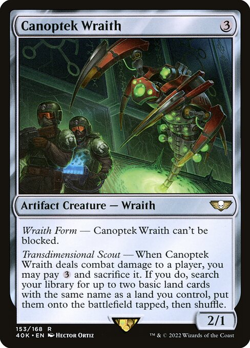 Magic the Gathering Card - Canoptek Wraith - MTG Circle