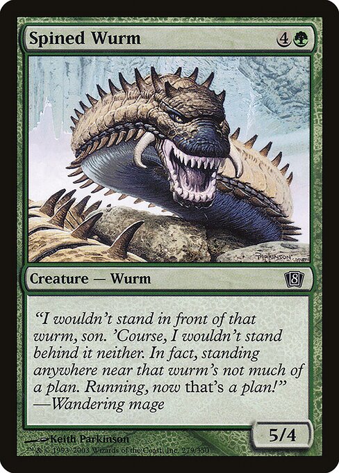 Magic the Gathering Card - Spined Wurm - MTG Circle
