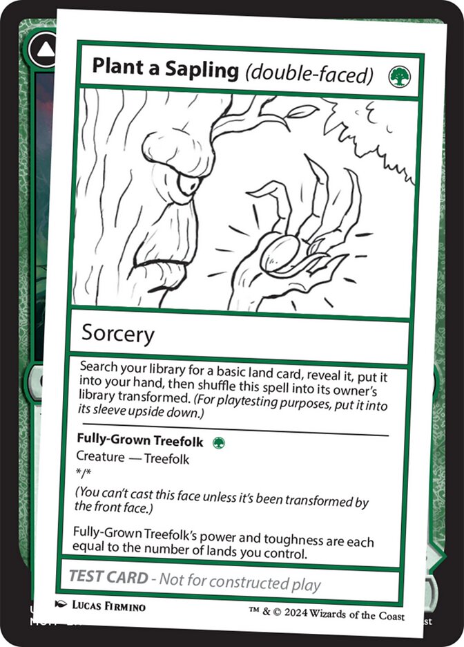 Magic the Gathering Card - Plant a Sapling - MTG Circle