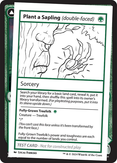Magic the Gathering Card - Plant a Sapling - MTG Circle