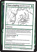 Magic the Gathering Card - Plant a Sapling // Fully-Grown Treefolk - MTG Circle