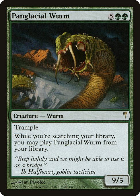 Magic the Gathering Card - Panglacial Wurm - MTG Circle