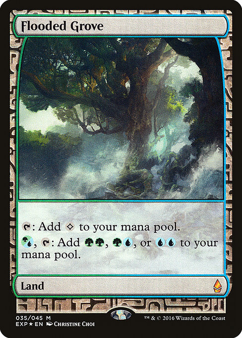 Magic the Gathering Card - Flooded Grove - MTG Circle