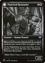 Magic the Gathering Card - Panicked Bystander // Cackling Culprit - MTG Circle