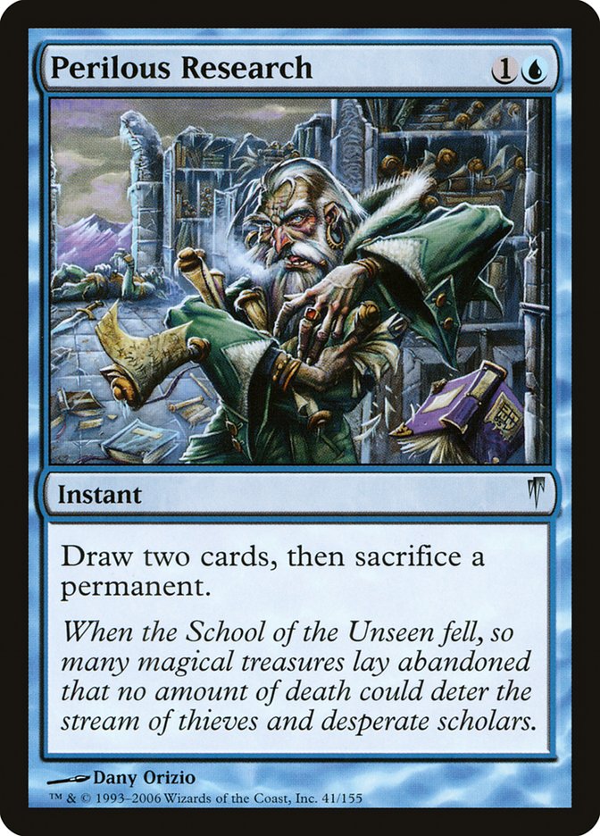 Magic the Gathering Card - Perilous Research - MTG Circle