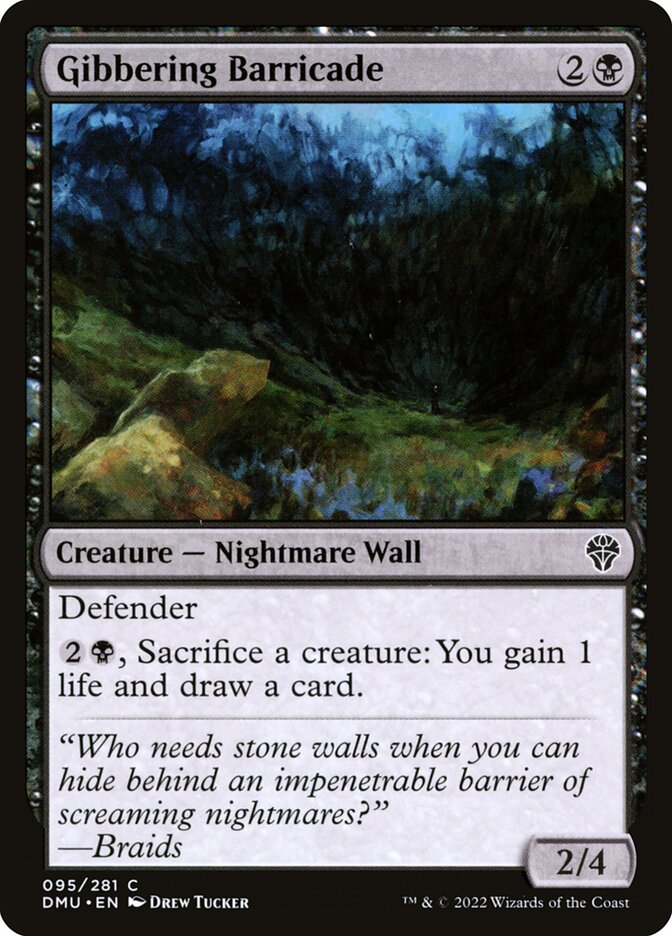 Magic the Gathering Card - Gibbering Barricade - MTG Circle