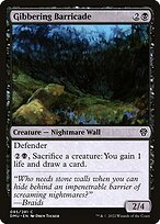 Magic the Gathering Card - Gibbering Barricade - MTG Circle