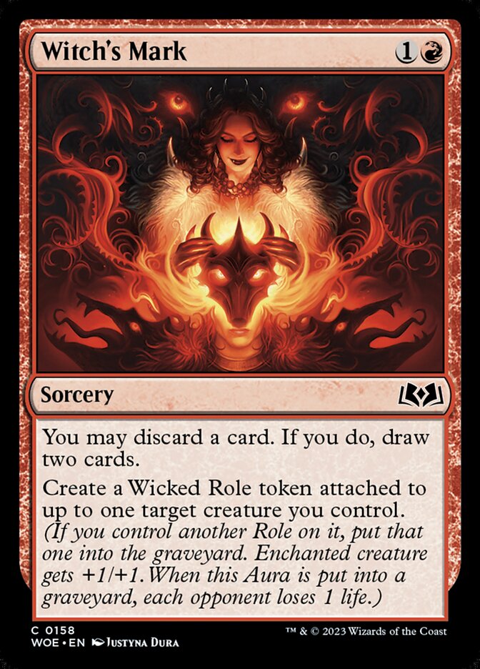 Magic the Gathering Card - Witch's Mark - MTG Circle