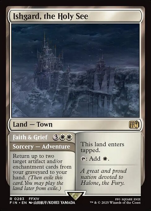 Magic the Gathering Card - Ishgard, the Holy See // Faith & Grief - MTG Circle