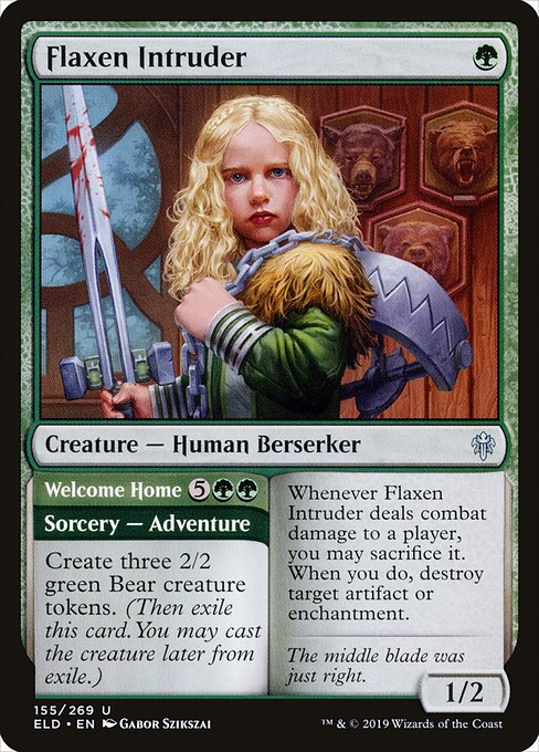 Magic the Gathering Card - Flaxen Intruder // Welcome Home - MTG Circle