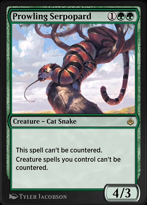 Magic the Gathering Card - Prowling Serpopard - MTG Circle
