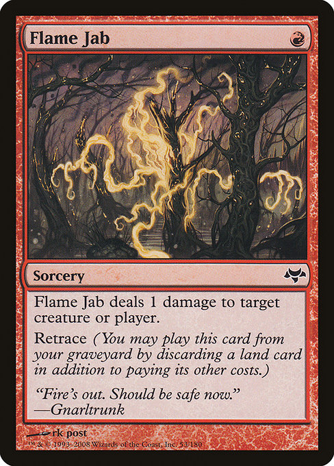Magic the Gathering Card - Flame Jab - MTG Circle