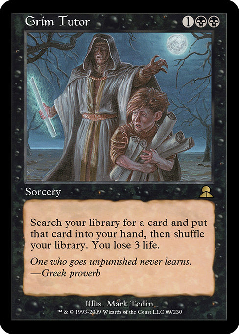 Magic the Gathering Card - Grim Tutor - MTG Circle