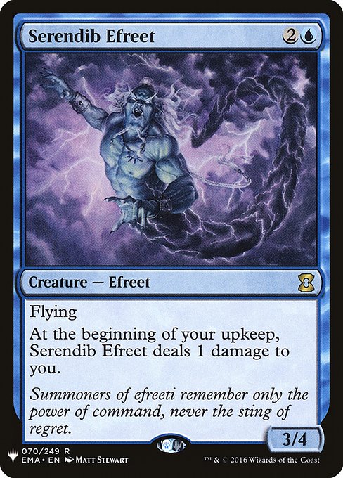 Magic the Gathering Card - Serendib Efreet - MTG Circle