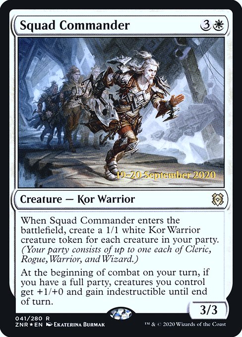 Magic the Gathering Card - Squad Commander - MTG Circle