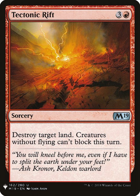 Magic the Gathering Card - Tectonic Rift - MTG Circle