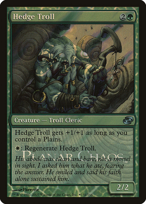 Magic the Gathering Card - Hedge Troll - MTG Circle