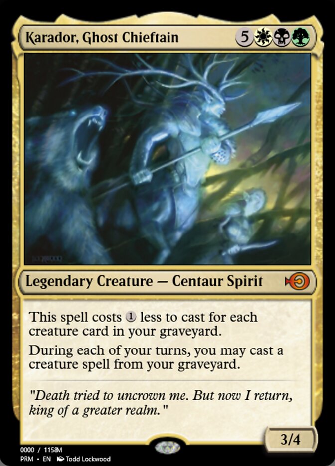 Magic the Gathering Card - Karador, Ghost Chieftain - MTG Circle