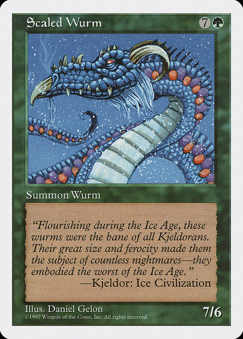 Magic the Gathering Card - Scaled Wurm - MTG Circle
