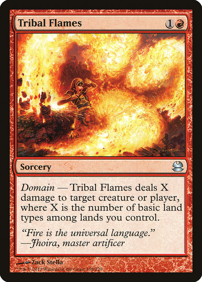 Magic the Gathering Card - Tribal Flames - MTG Circle