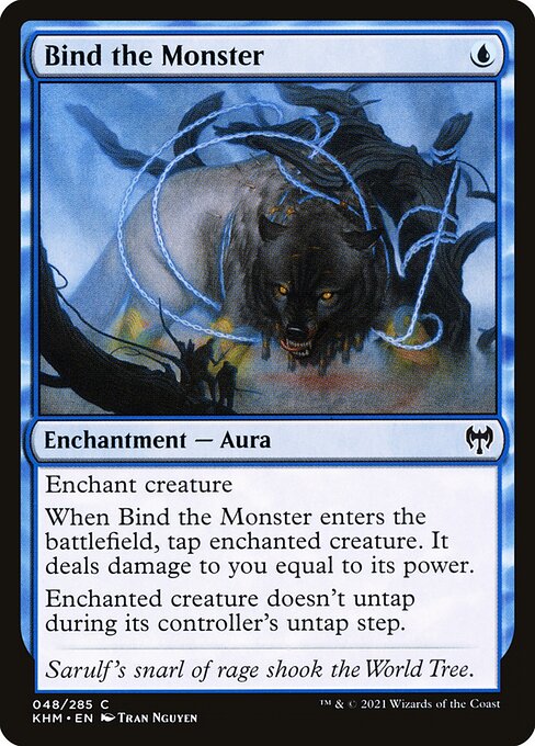 Magic the Gathering Card - Bind the Monster - MTG Circle