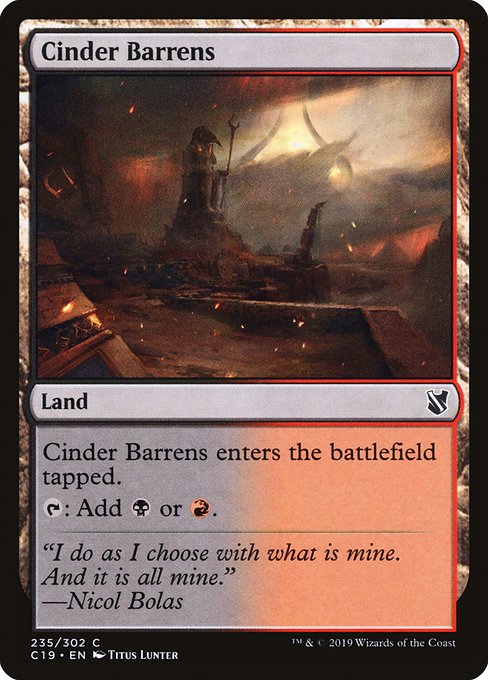 Magic the Gathering Card - Cinder Barrens - MTG Circle