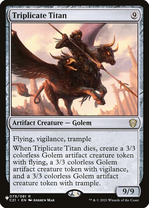 Magic the Gathering Card - Triplicate Titan - MTG Circle
