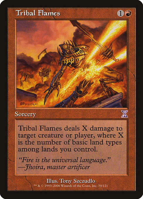 Magic the Gathering Card - Tribal Flames - MTG Circle