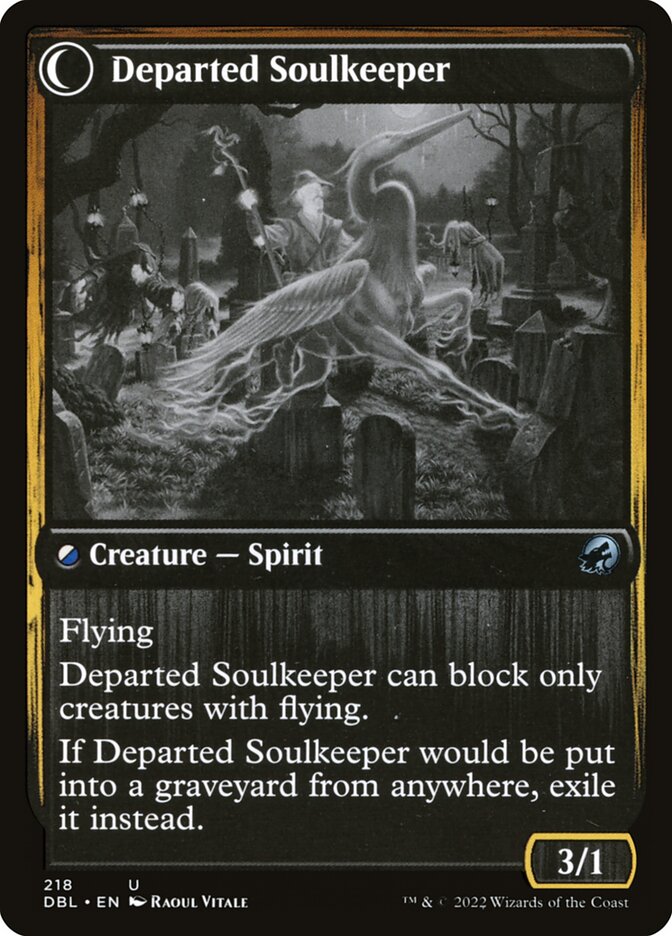 Magic the Gathering Card - Departed Soulkeeper - MTG Circle