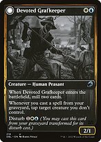 Magic the Gathering Card - Devoted Grafkeeper // Departed Soulkeeper - MTG Circle